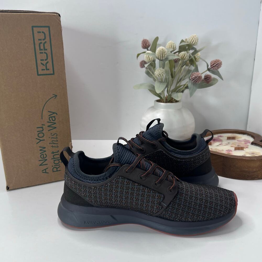 Kuru Atom Walking Comfort Sneaker Java Brown/Spice Brown Men 7 Medium Tried On - Picture 6 of 10